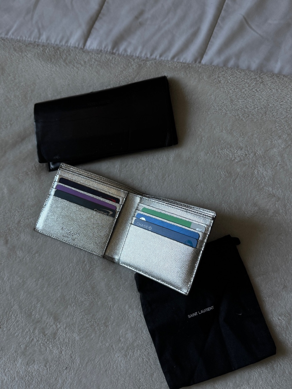Saint Laurent Silver Wallet